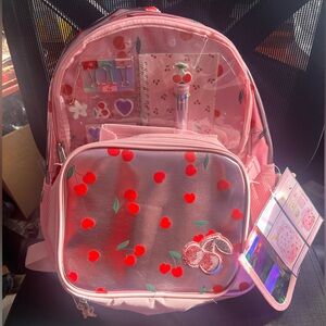 Charming Pink Cherry Kids Backpack